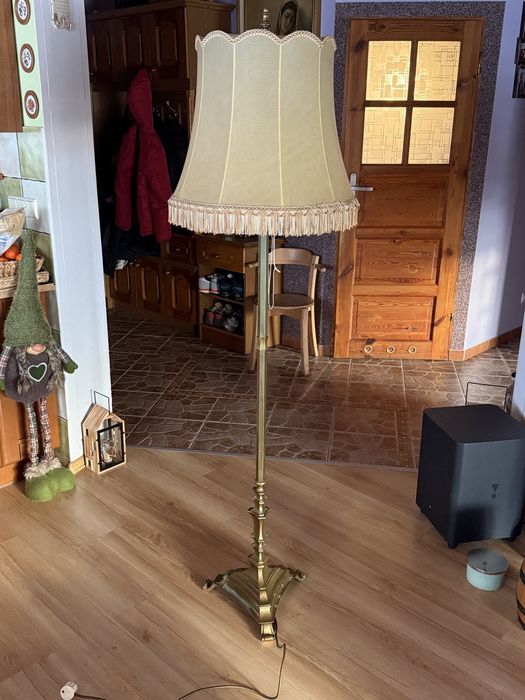 Lampa z kloszem / Stojak mosiądz / Wysylka