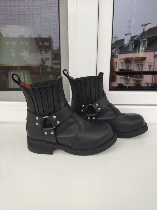 skórzane buty motocyklowe steady's subel 39; 25,5cm # czarne glany