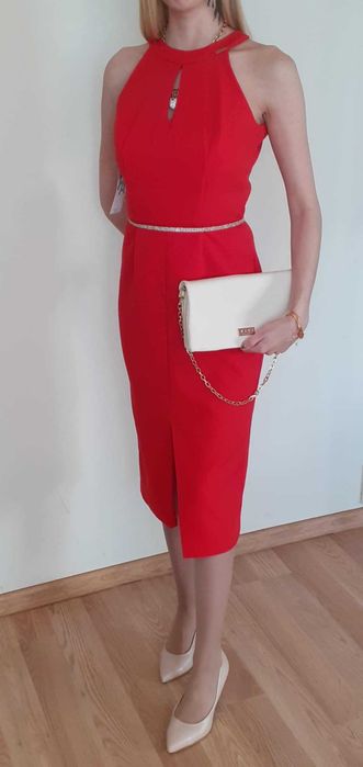 Elegancka sukienka czerwona 40/42'now
