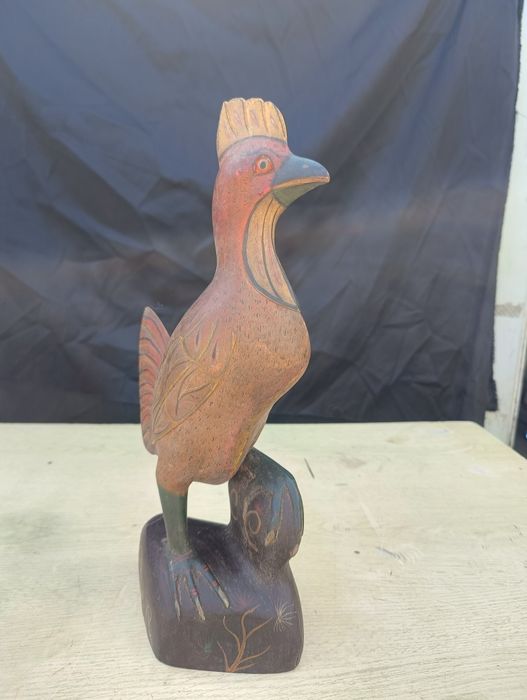 Dekoracja drewniana kura