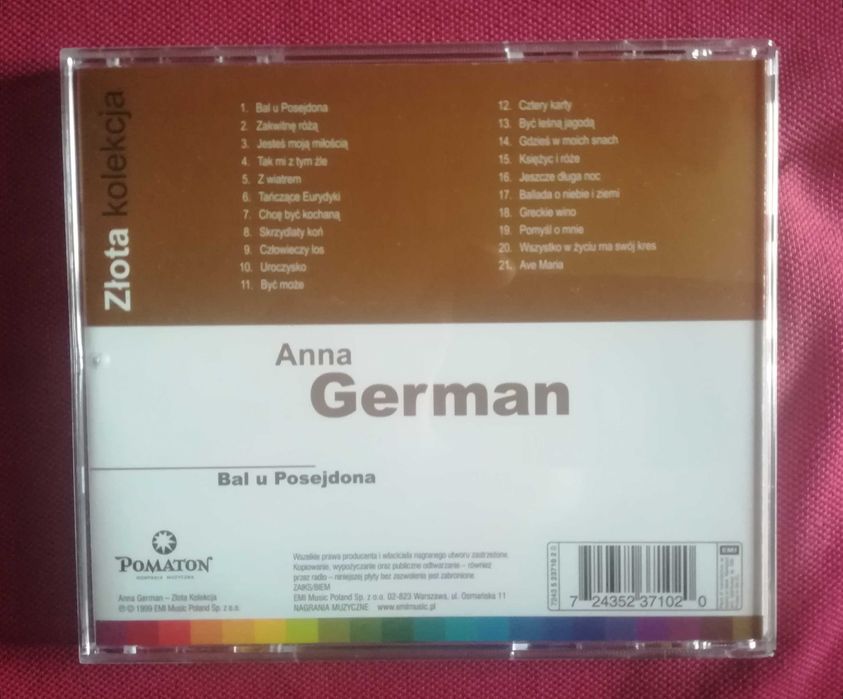 Anna German"Złota Kolekcja".Cd.Stan idealny   JAK NOWA !