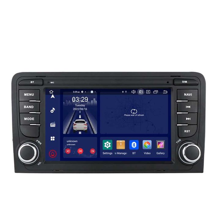 CarPlay Android Auto Radio FM RDS DAB+ Android Bluetooth YouTube WiFi MP3 MP4 USB SD 4G GPS Audi A3 8P