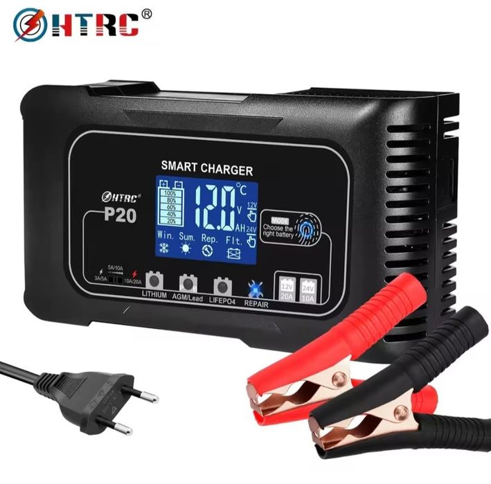 HTRC Р20 20 Ампер зарядний пристрій для акумуляторів 12В 24В htrc p20