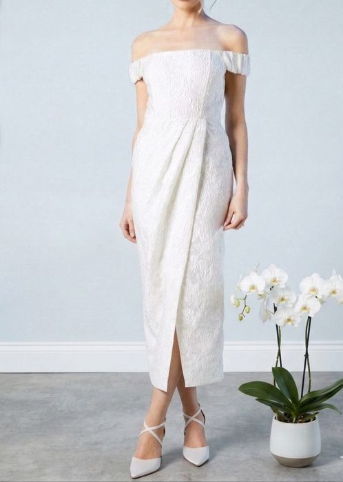 Suknia ślubna 40 L Coast Bridal żakardowa biała
