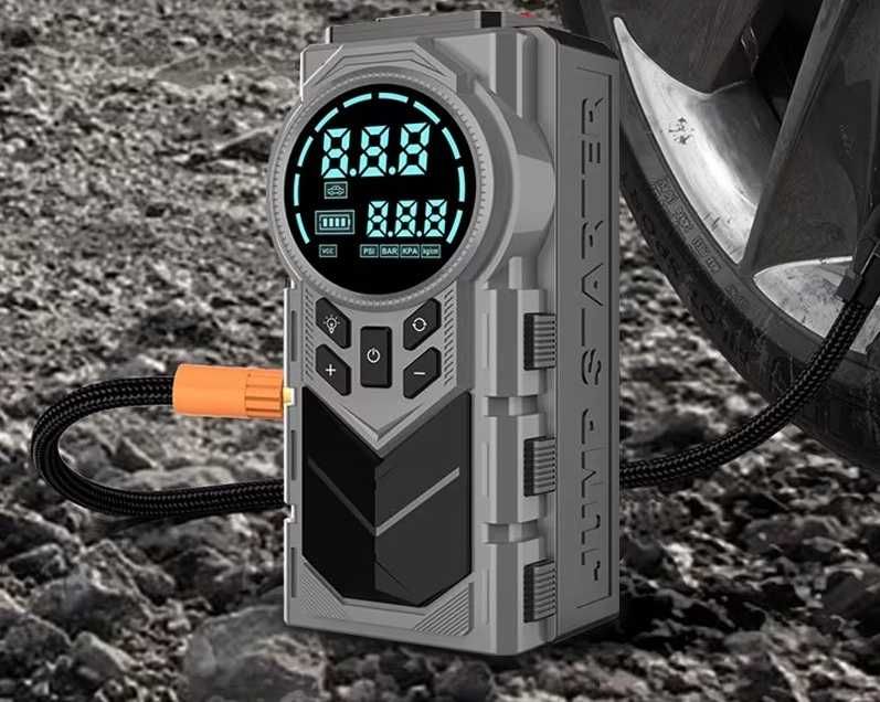 Пуско-зарядний Бустер з компресором 5-в-1 ABUDODO 5000A, 20000 mAh