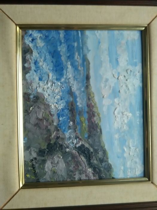 2 Pinturas a óleo e pastel como novas com moldura assinadas