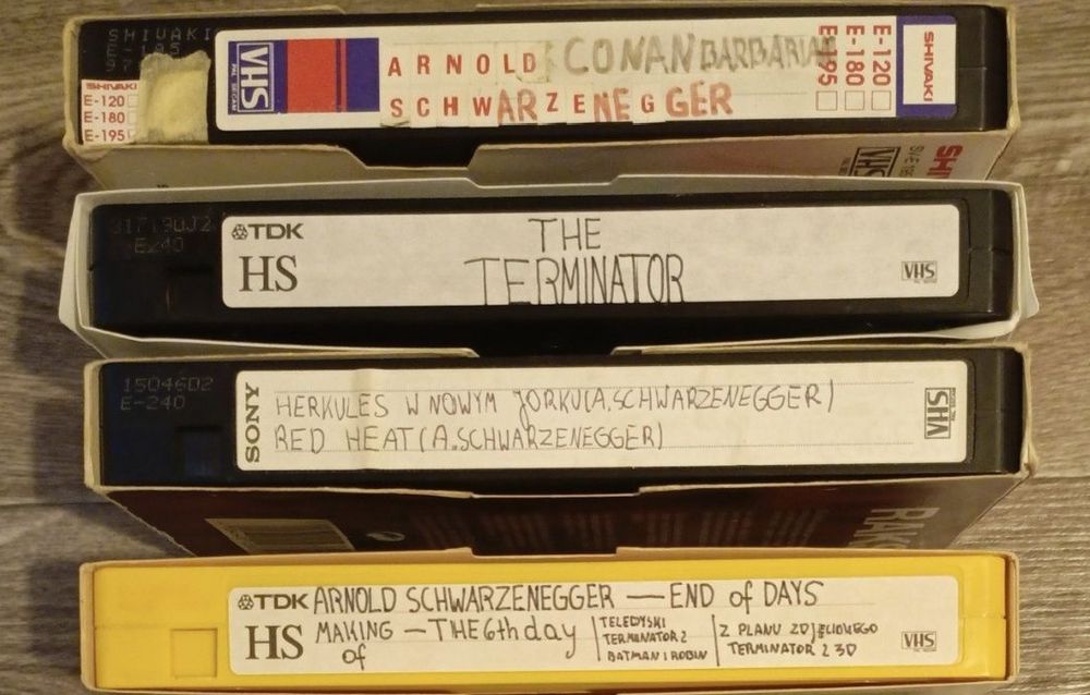 Filmy VHS Arnold Shwarzenegger