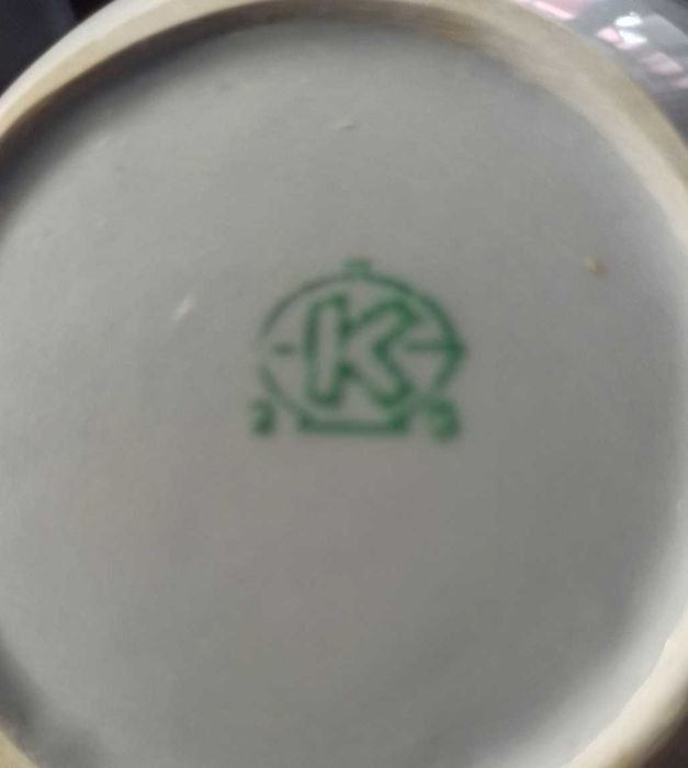 Ексклюзивний кавовий сервіз з тонкого блакитного фарфору з позолотою