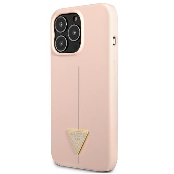 Guess GUHCP13XSLTGP iPhone 13 Pro Max 6,7 różowy/pink hardcase Silicone Triangle