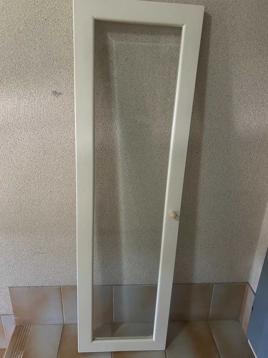 Porta de Móvel em Vidro - Lacado Branco (139,5 x 39,5 cm)