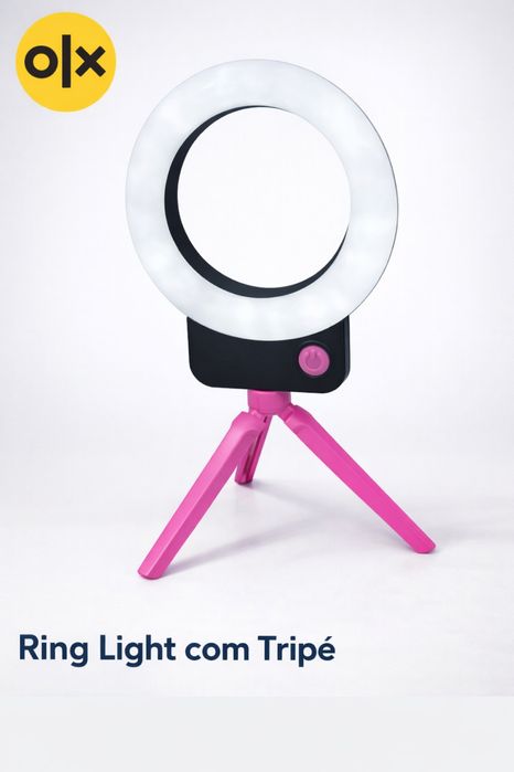 Ring Light LED com Tripé – Luz Circular para Maquilhagem