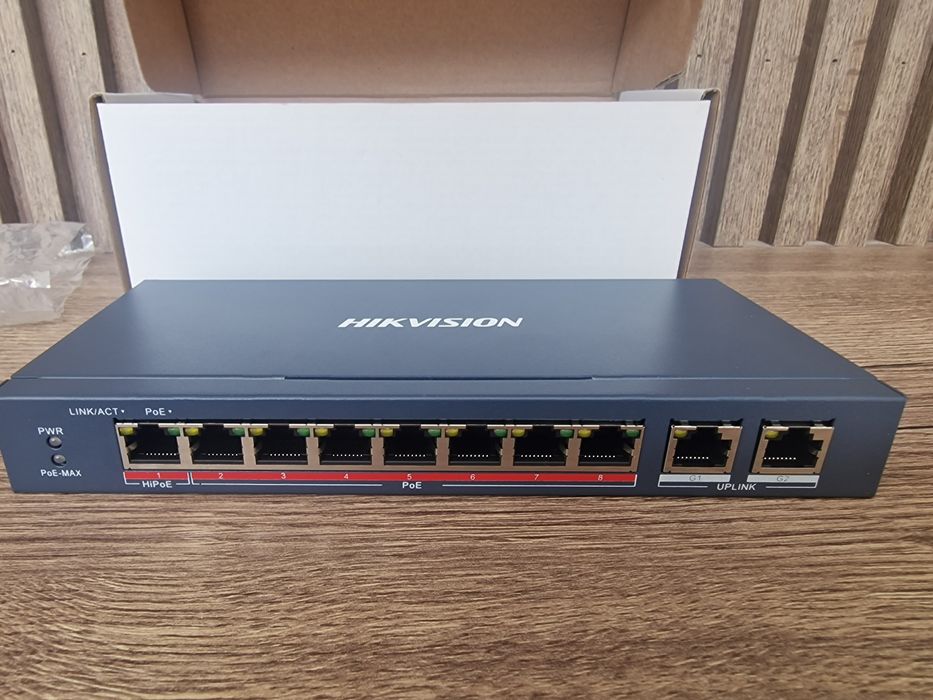 Switch 8 portas POE HIKVISION DS-3E0310HP-E