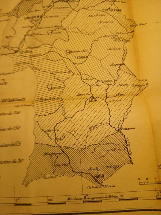 Mapa Portugal - Nombre moyen des Proprietés Rurales