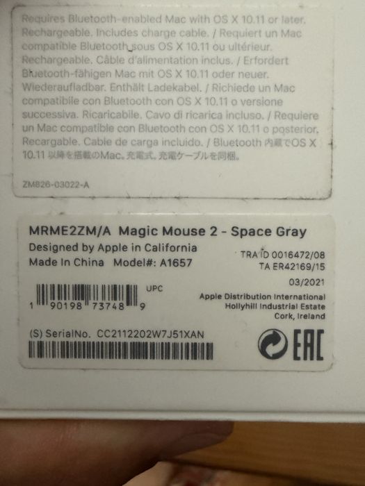 Magic Mouse 2 - Space Grey