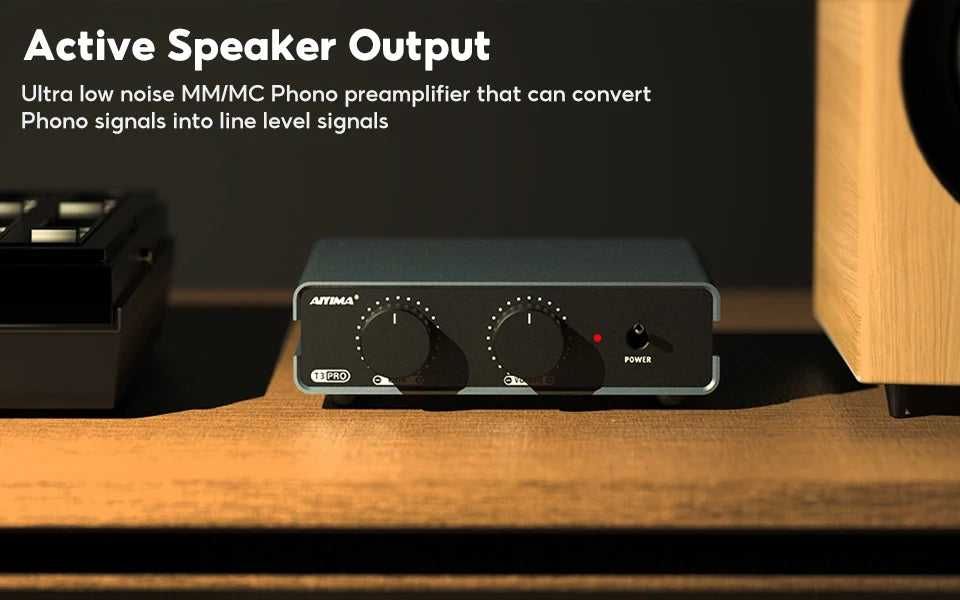 Aiyima T3 PRO MM/MC pré-amplificador