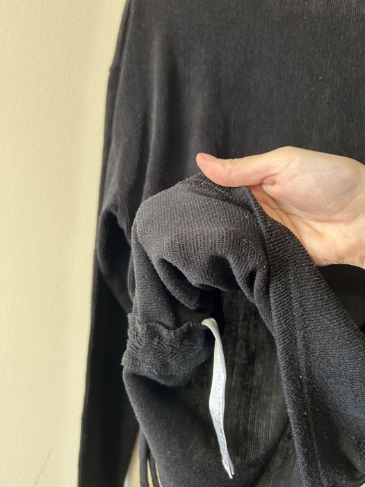 Camisola malha preta manga comprida Zara