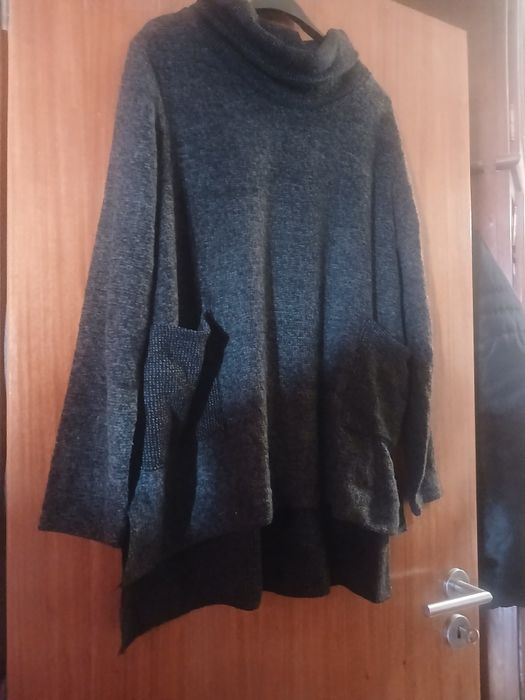 Camisa cinza com gola quentinha xl