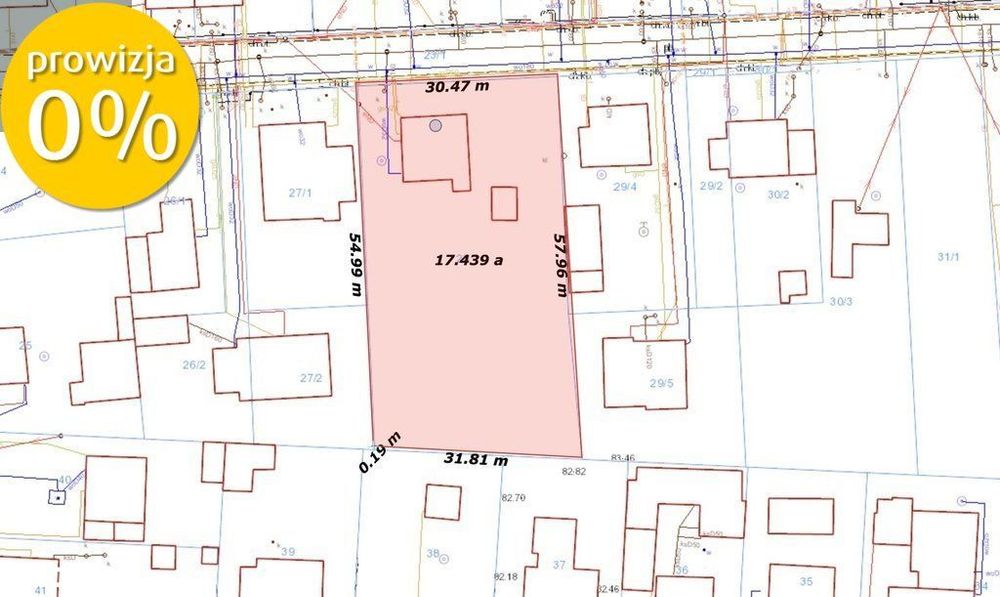 Naramowice, Winogrady dzi. 1702m szer 33m, drzewa.