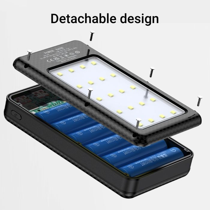18650*6-12 22W 35000 мАг Корпус Повербанк Ліхтар PowerBank Case 5-9-12V