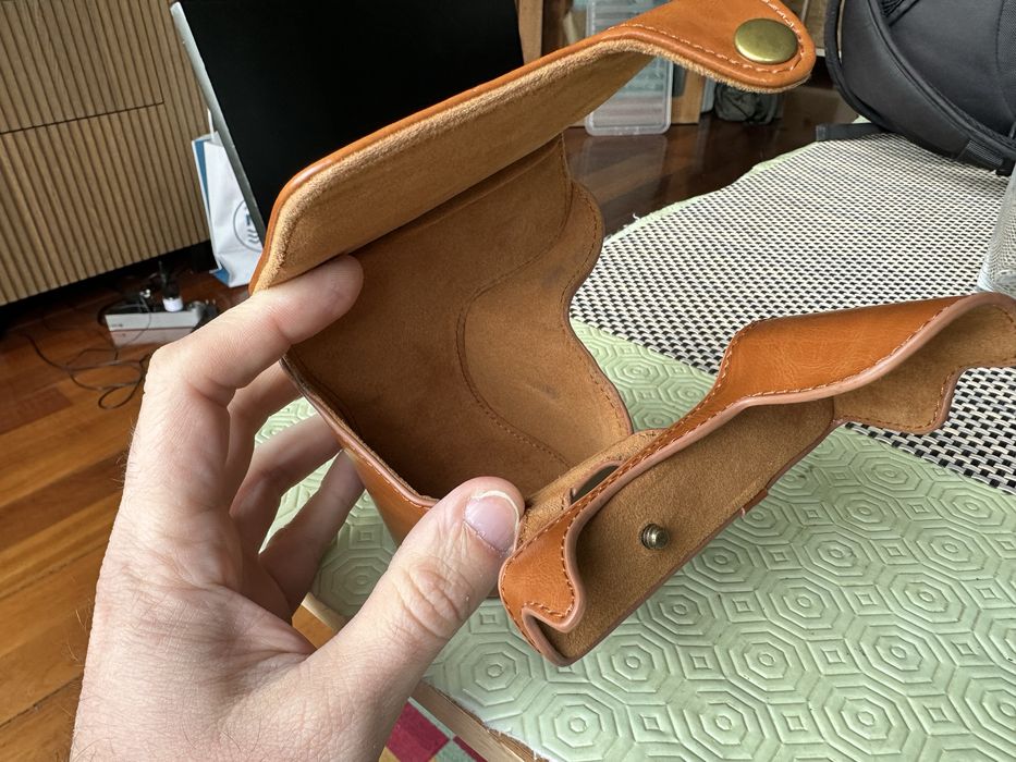 Bolsa pele sony a6000