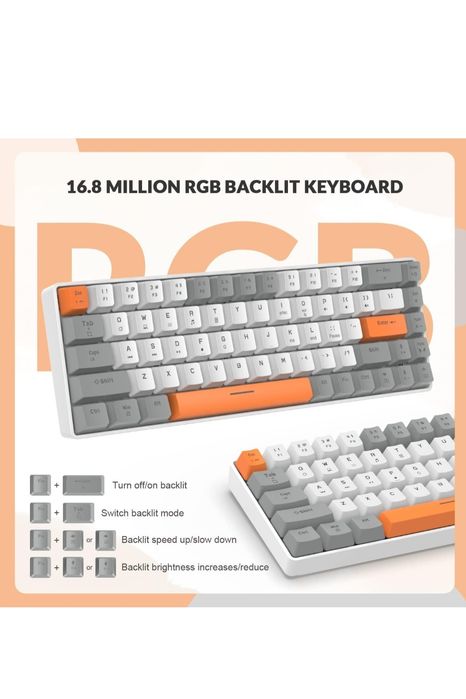 Teclados Mecânicos em Cinza e Rosa