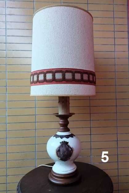 Candeeiros Mesa Cerâmica Porcelana 1 Lâmpada