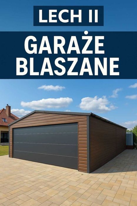 Garaż Drewnopodobny Garaże Blaszak Blaszany Schowki OgrodoweNowoczesne