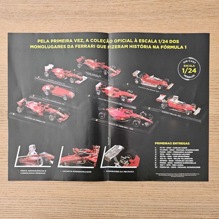 Ferrari F1 Miniaturas escala 1/24 (conjunto novo)