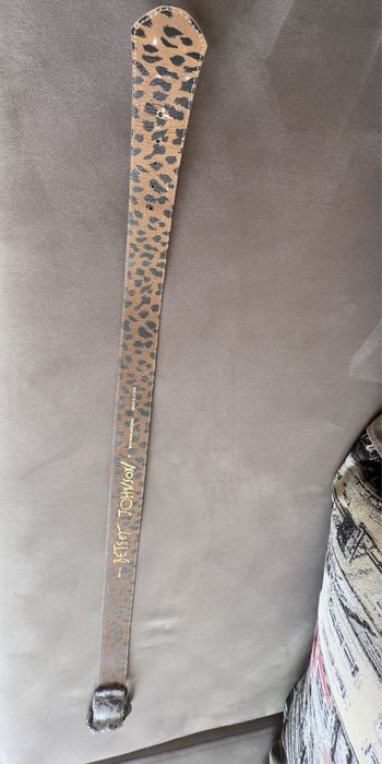 Ремінь Betsey Johnson sz m Snake print wide brown belt vintage retro