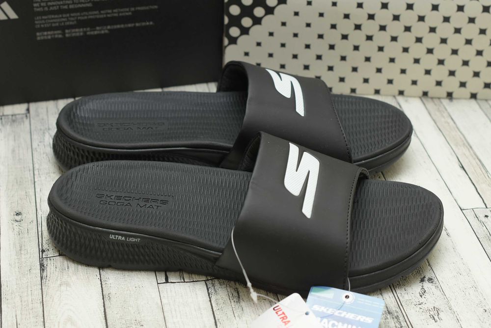 Оригинал! Чоловічі шльопанці шлепанцы Skechers GOGA MAT Ultra Light