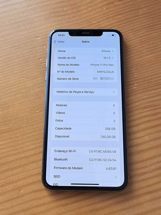 Iphone 11Pro Max 256Gb. 100% de bateria.  Muito bom