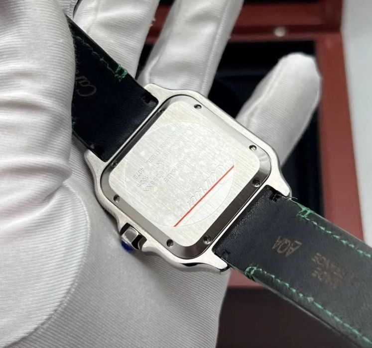 Часы наручные премиум Cartier Santos De Cartier Green Dial