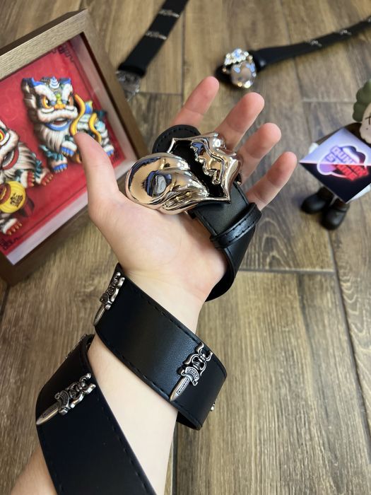 Ремінь Хром Хартс Ремень Хром Хартс с языком ремень chrome hearts