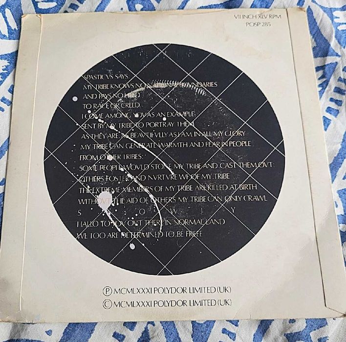 Ian Dvry -Spasticus Autisticus ,singiel z roku 1981 ,stan bardzo dobry