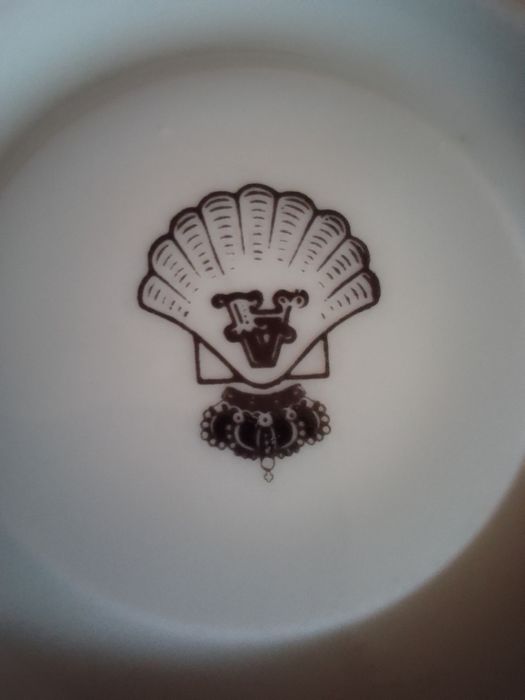 Jogo de chávenas em porcelana