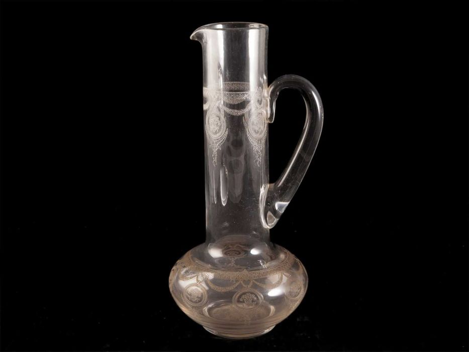 Jarro em cristal e prata