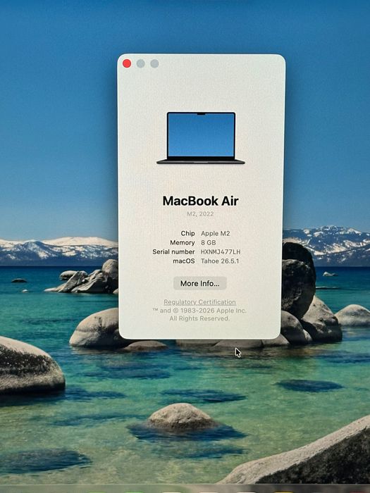 Macbook Air M2 8gb/512ssd