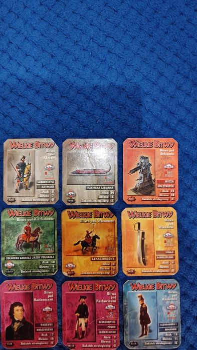 Karty Wielkie Bitwy Star Foods 34szt. 3zł za sztukę