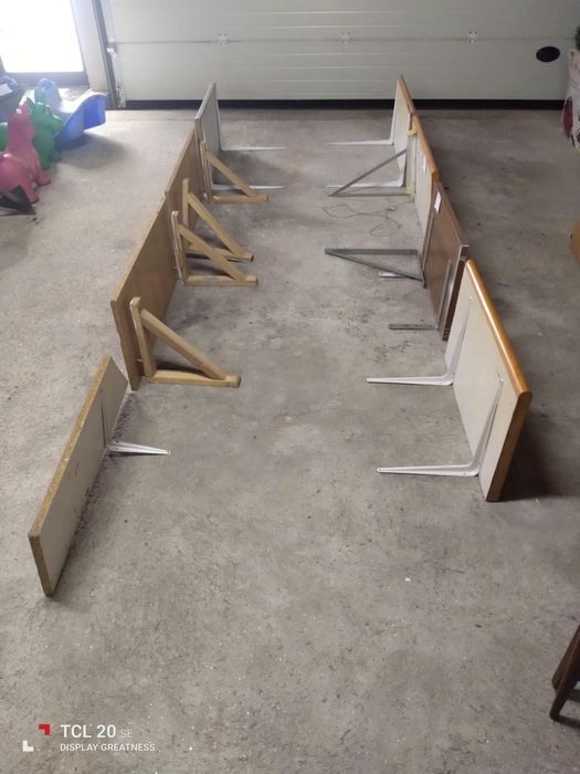 Conjunto De Sete Prateleiras E Uma De Canto Com Suportes