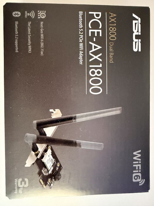 Asus PCE-AX1800 WiFi6 + Bluetooth адаптер