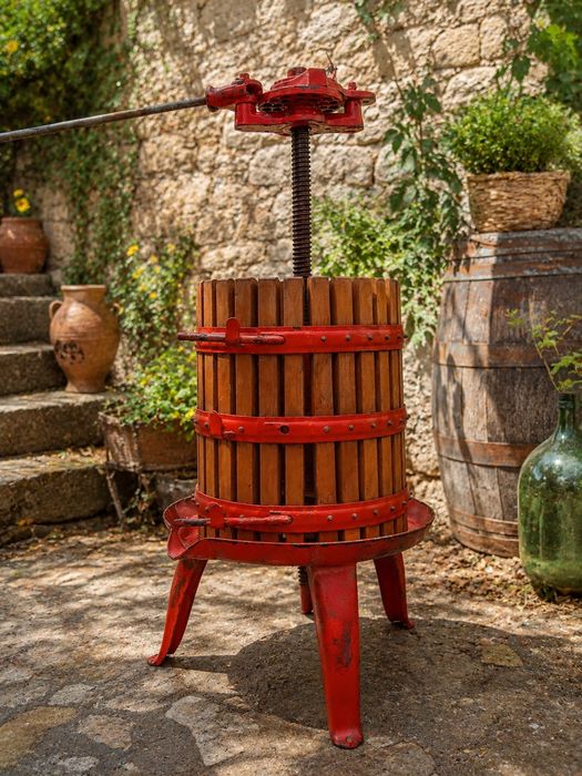 Prensa de vinho nunca usada