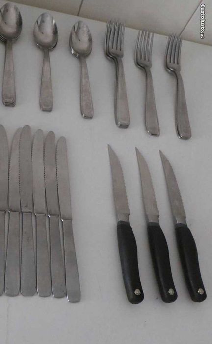 Coleções - talheres mesa, para 5 pessoas - total 20 peças - 100% Inox
