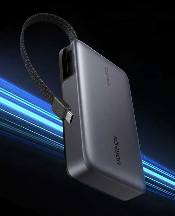Повербанк 67W UGREEN 20000mAh PB550 з 2 кабелями Power Bank
