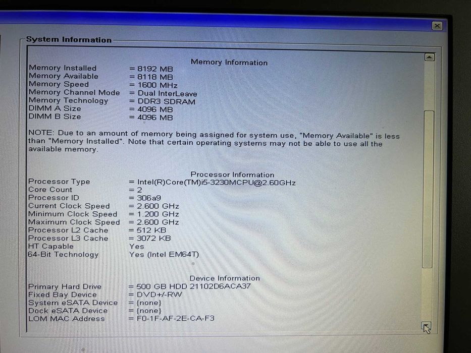 Dell Latitude E5530, Intel Core i5, 512 SSD, 8GB RAM