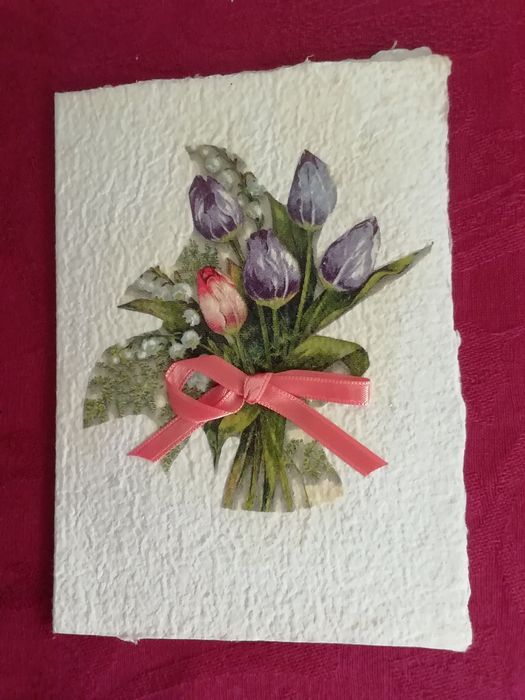 Postal artesanal, escrito