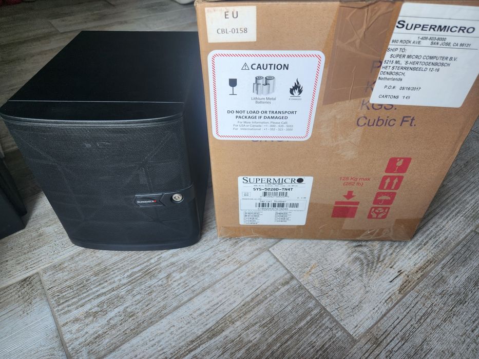 Serwer Supermicro 5028D-TN4T, 128GB RAM RDIMM, 16TB HDD, sieć 10Gbit