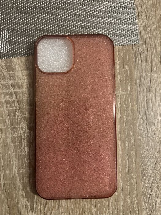 Etui przezroczyste brokatowe silikonowe różowe Iphone 14