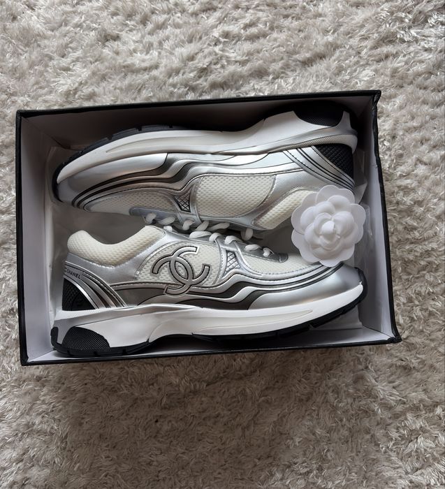 Chanel Runner Silver CC Logo