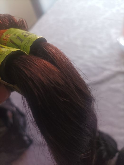 Cabelo natural cor  castanho 200 gramas novo e tratado