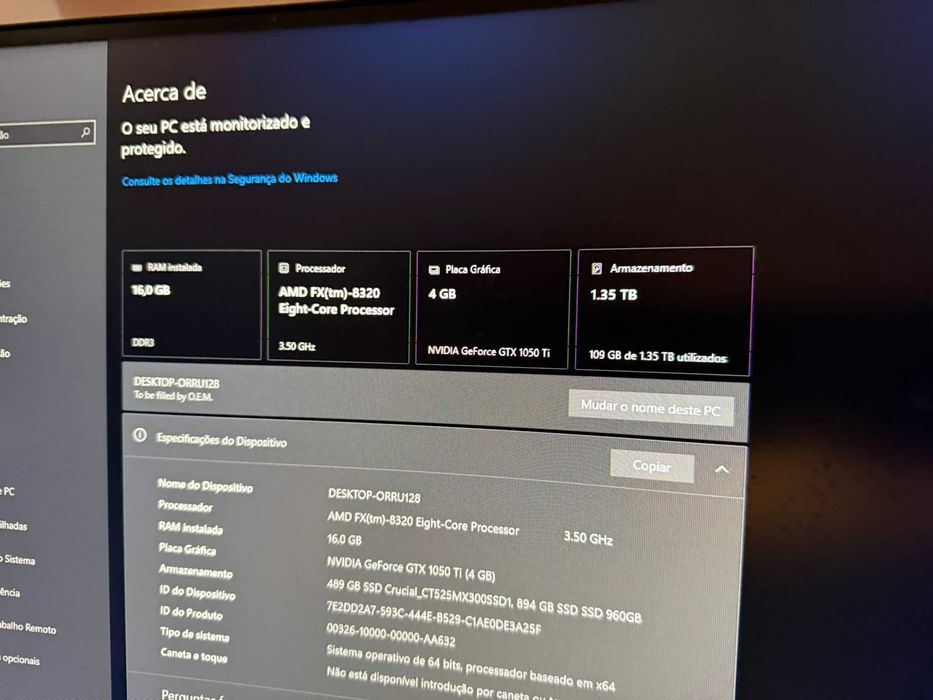 PC Gaming Completo | 16GB RAM + SSD 1.5TB + GTX 1050 Ti 4Gb | Caixa RGB Vidro